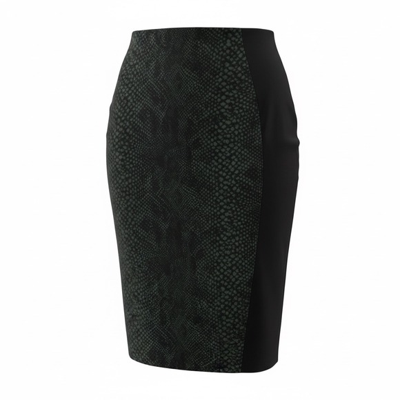 Elie Tahari Dresses & Skirts - Elie Tahari Size 10 Pencil Skirt Black Snakeskin Print Color Block Lined